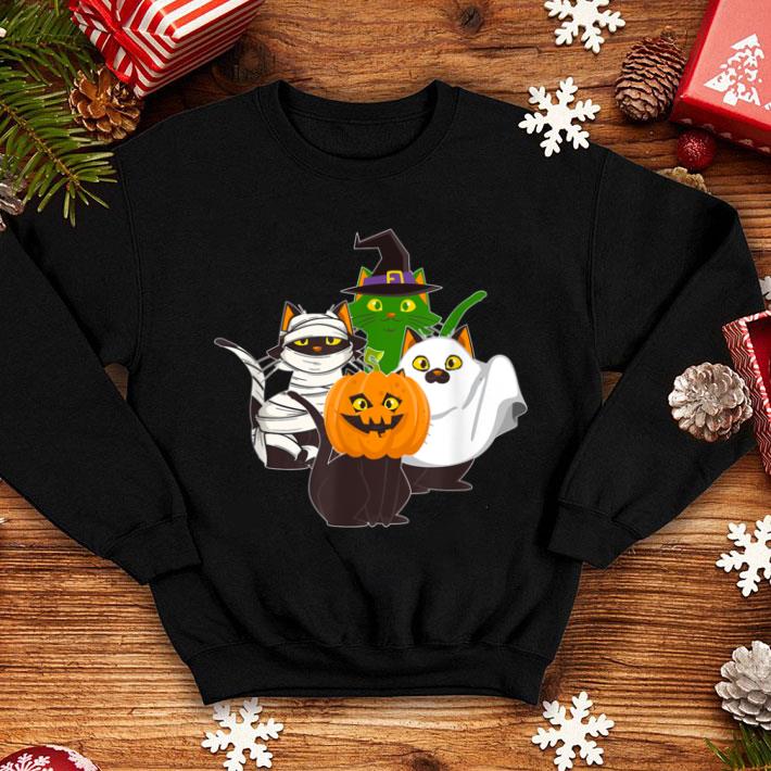 Pretty Ghost Witch Mummy Pumpkin Cats Halloween Cat Lovers shirt 1 Pretty Ghost Witch Mummy Pumpkin Cats Halloween Cat Lovers shirt