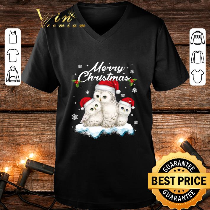 Premium Owls Happy Merry Christmas shirt 1 Premium Owls Happy Merry Christmas shirt