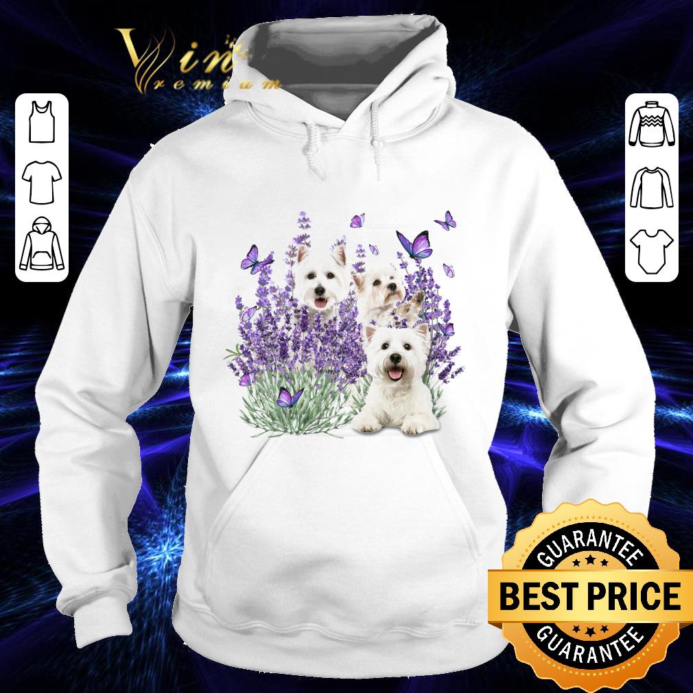 Westie and Gorgeous Purple Flowers shirt 1 Westie and Gorgeous Purple Flowers shirt