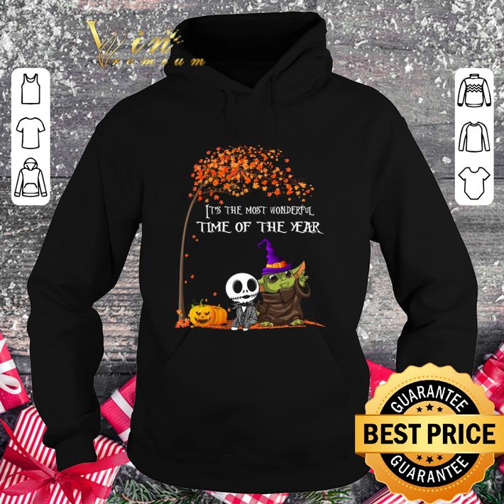 Official Jack Skellington and Baby Yoda it's the most wonderful time of the year shirt