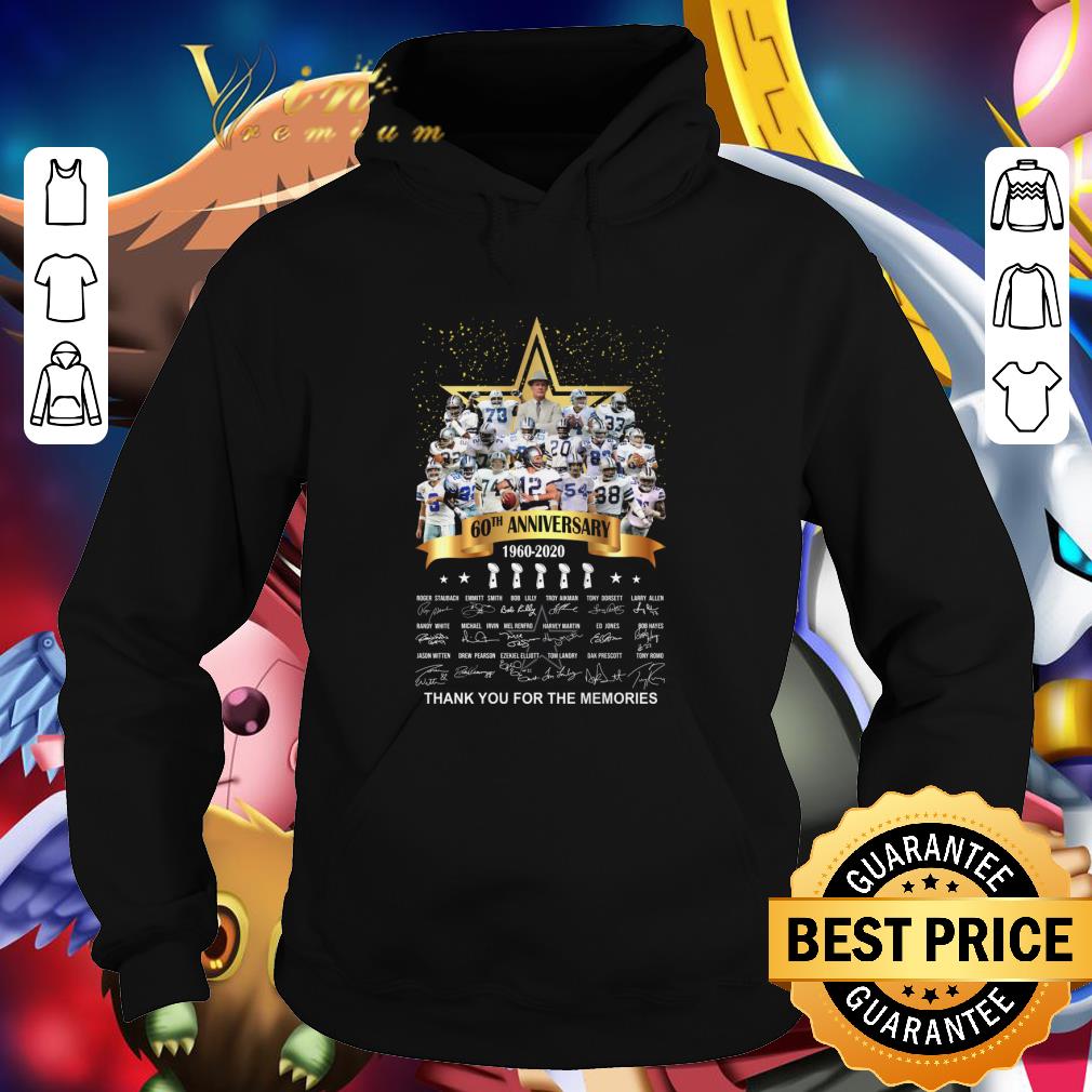 Best Dallas Cowboys 60th anniversary 1960-2020 thank you for the memories shirt