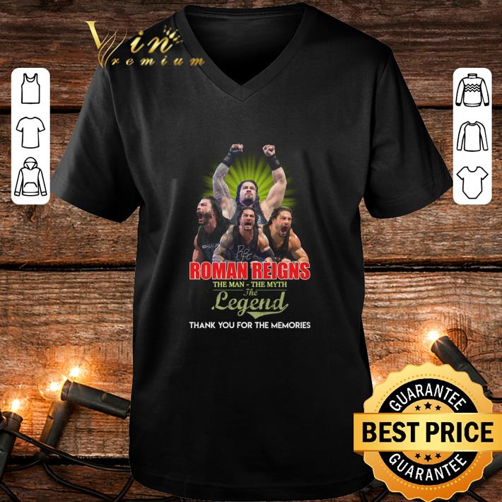 Official Roman Reigns the man the myth the legend signed thank you shirt 1 Official Roman Reigns the man the myth the legend signed thank you shirt