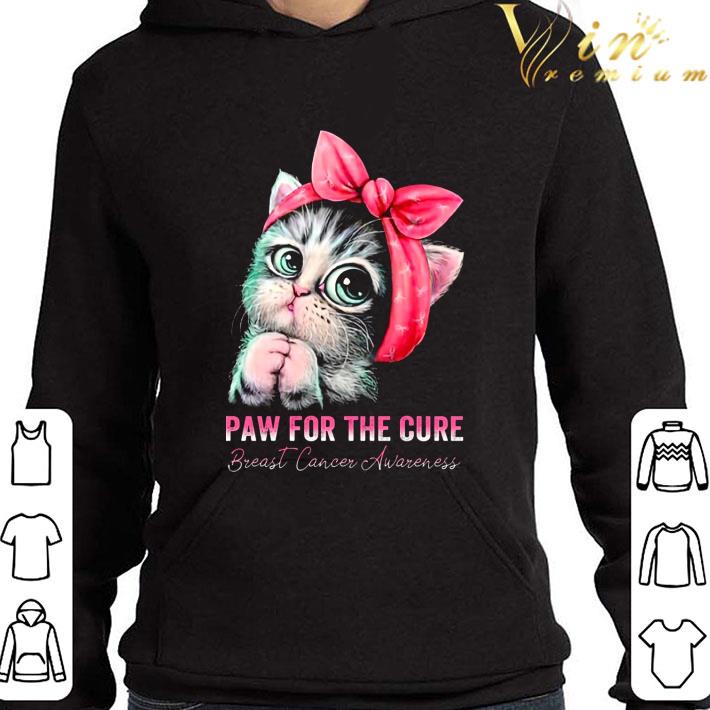 Kitten Cat Paw For The Cure Breast Cancer Awareness shirt 1 Kitten Cat Paw For The Cure Breast Cancer Awareness shirt