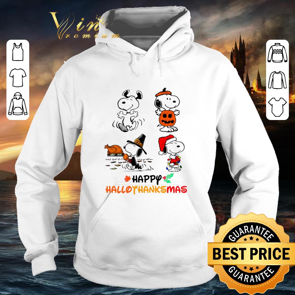 Funny Turkey Snoopy Happy Hallothanksmas shirt