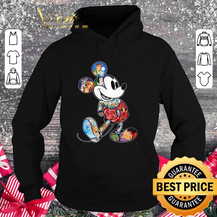 Funny Disney characters inside Mickey mouse shirt 1 Funny Disney characters inside Mickey mouse shirt