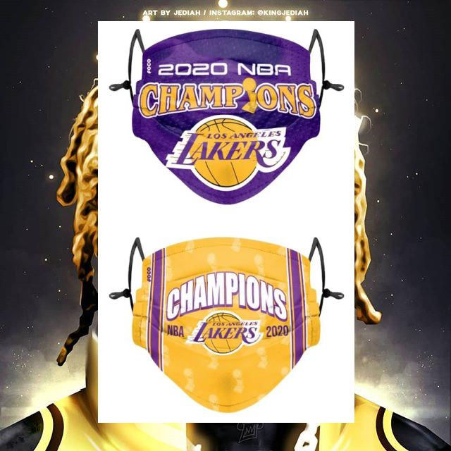 Los Angeles Lakers 2020 NBA Champions face mask 1 Los Angeles Lakers 2020 NBA Champions face mask