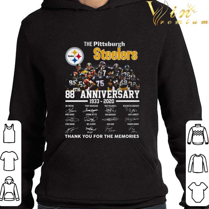 The Pittsburgh Steelers Team 88th Anniversary 1933-2020 Signatures shirt