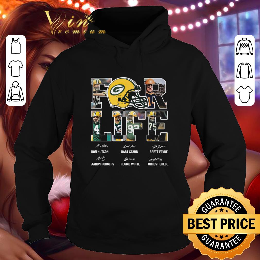 Premium Green Bay Packers For Life Signatures shirt 1 Premium Green Bay Packers For Life Signatures shirt