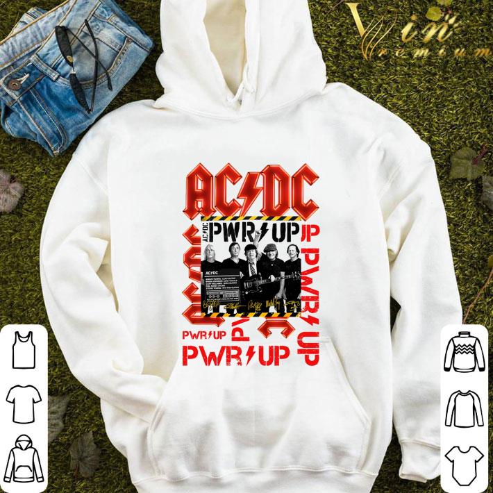 ACDC Power Up signatures shirt 1 ACDC Power Up signatures shirt