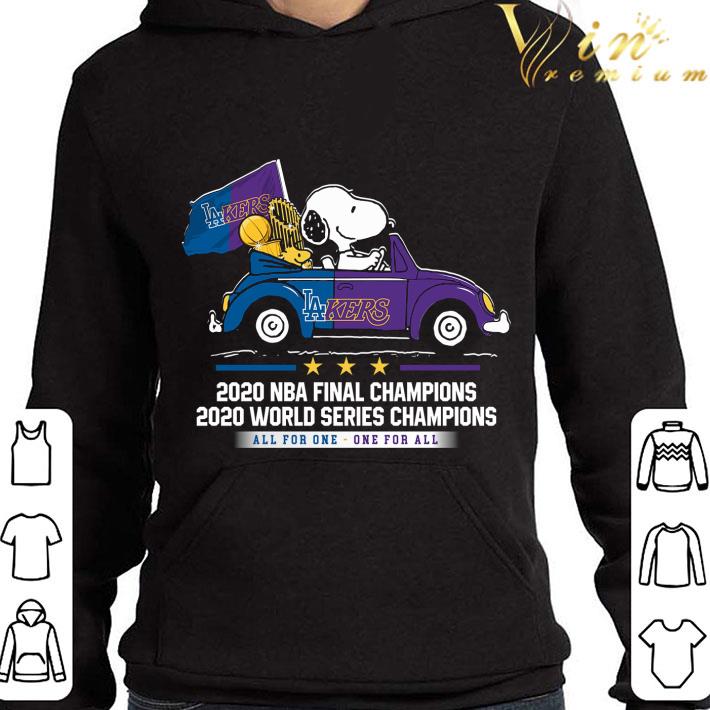 Snoopy Woodstock Lakers 2020 Champions NBA Final and World Series shirt