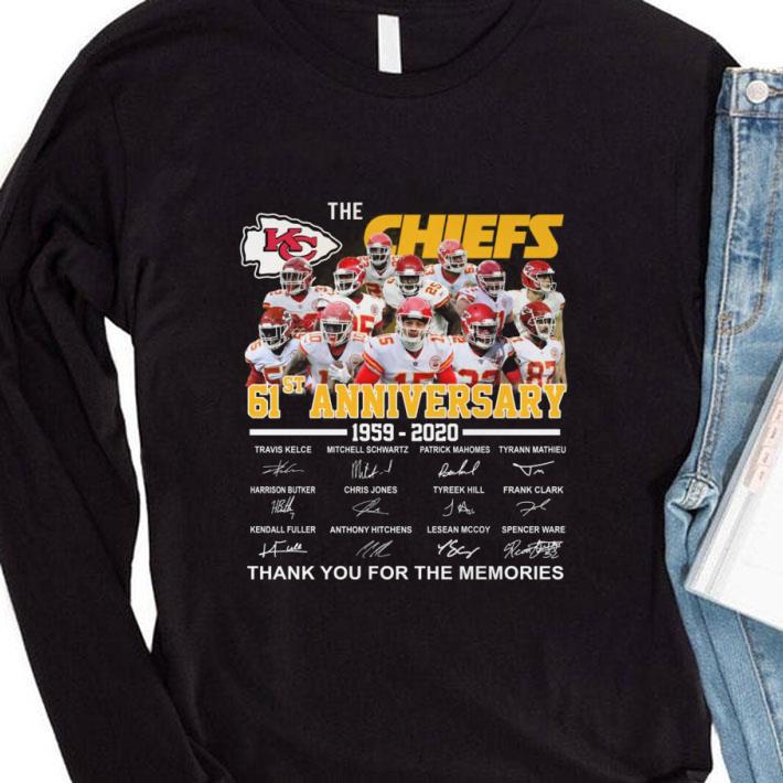 Funny Kansas City Chiefs The Chiefs 61st Anniversary 1959-2020 Signatures shirt 1 Funny Kansas City Chiefs The Chiefs 61st Anniversary 1959-2020 Signatures shirt