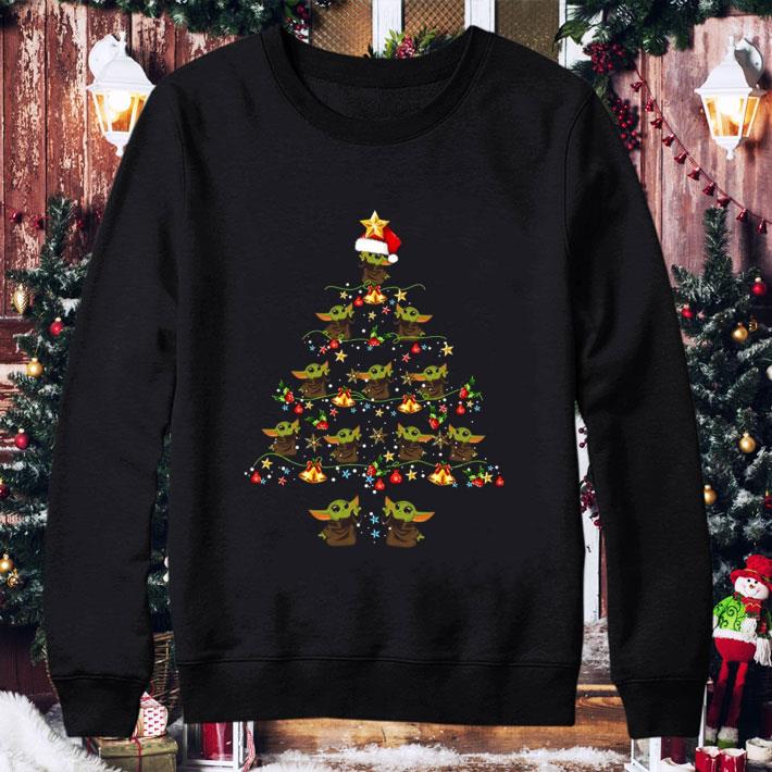 Funny Baby Yoda Christmas Tree Star Wars shirt