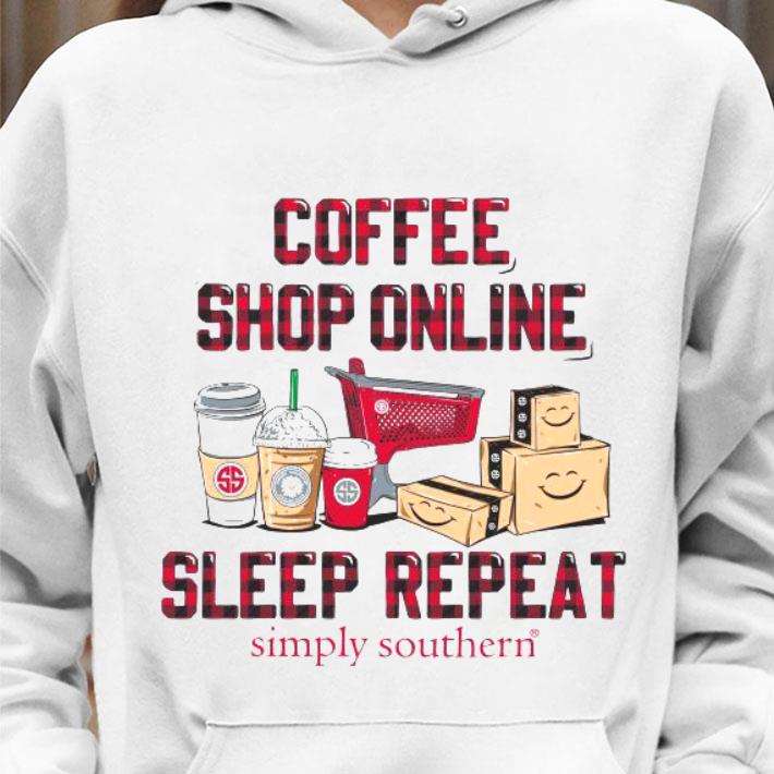 Original Plaid Coffee Shop Online Sleep Repeat Simply Southern shirt 1 Original Plaid Coffee Shop Online Sleep Repeat Simply Southern shirt