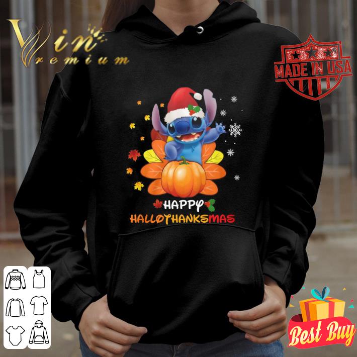 Premium Santa Stitch Happy Hallothanksmas shirt