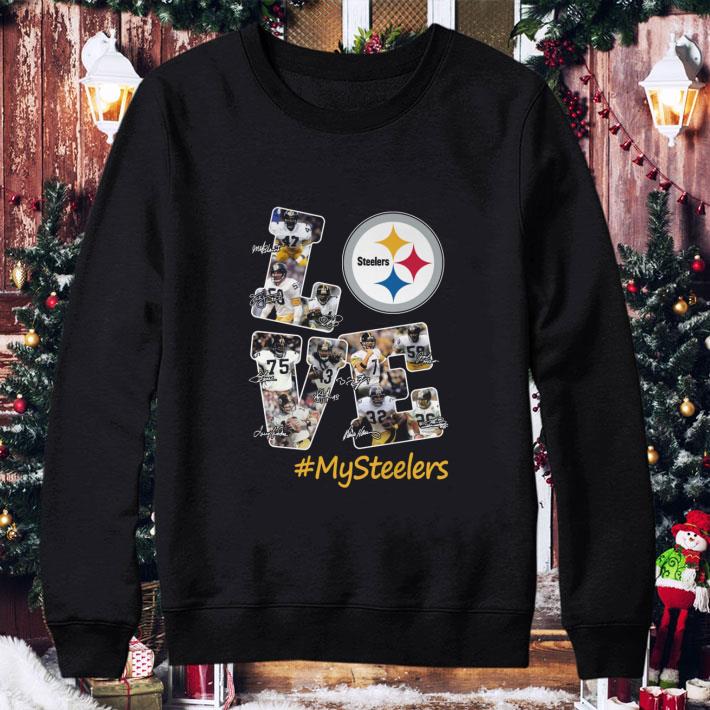 Funny Logo Pittsburgh Steelers Love mysteelers signatures shirt