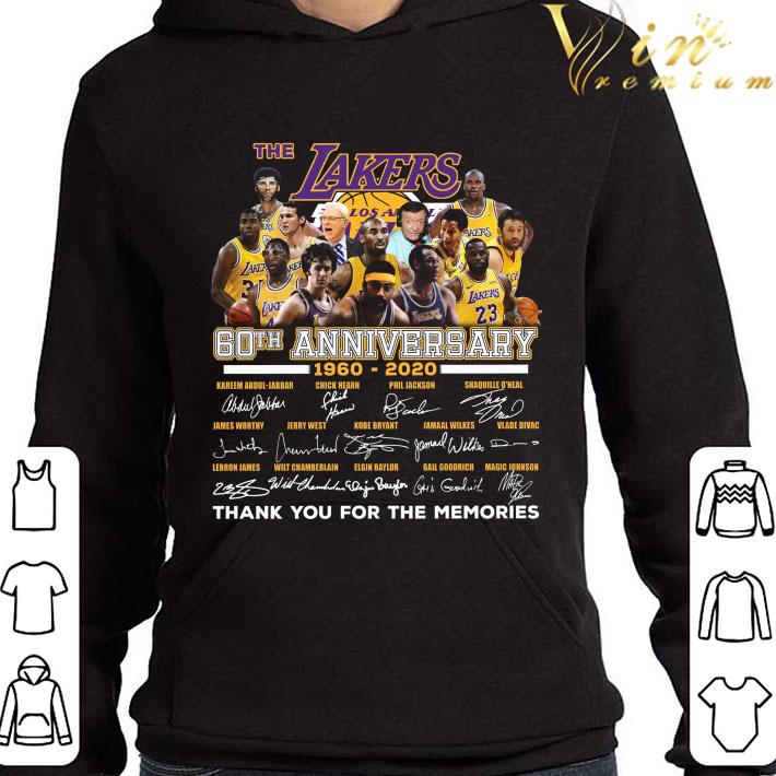 The Lakers 60th anniversary 1960-2020 thank you for the memories shirt