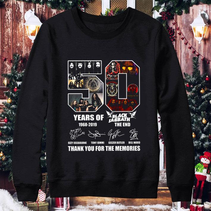 Funny 50 Years Of 1968-2019 Black Sabbath The End Signatures shirt