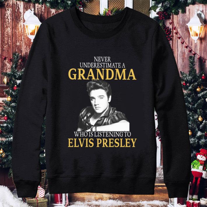Premium Never underestimate a grandma who is listening to Elvis Presley shirt 1 Premium Never underestimate a grandma who is listening to Elvis Presley shirt
