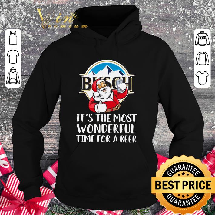 Funny Christmas Santa Busch It's The Most Wonderful Time For A Beer shirt 1 Funny Christmas Santa Busch It's The Most Wonderful Time For A Beer shirt
