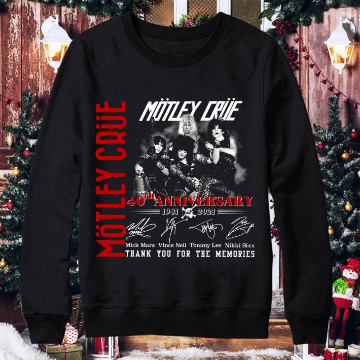Funny Thank You Memories Motley Crue 40th Anniversary 1981-2021 Signatures shirt 1 Funny Thank You Memories Motley Crue 40th Anniversary 1981-2021 Signatures shirt