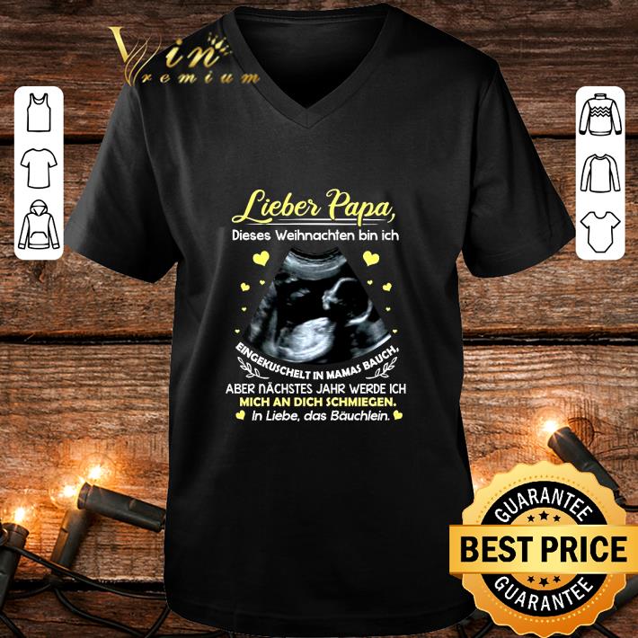 Official Lieber Papa Dieses Weihnachten Bin Ich Eingekuschelt In Mamas Bauch shirt 1 Official Lieber Papa Dieses Weihnachten Bin Ich Eingekuschelt In Mamas Bauch shirt