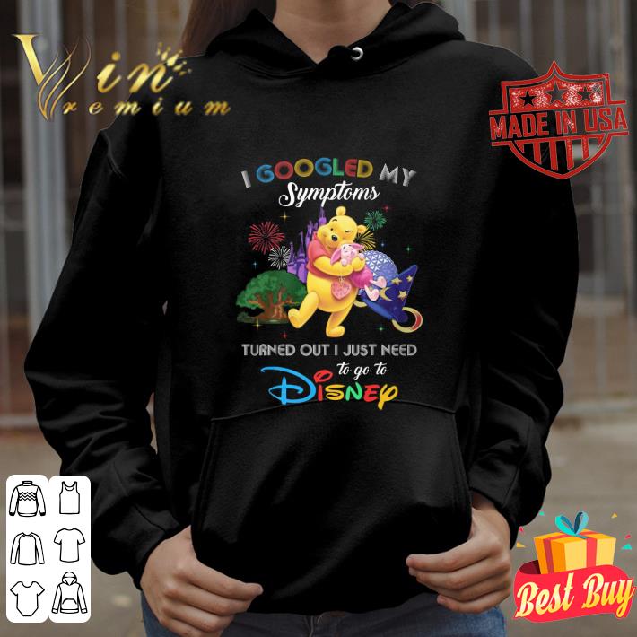 Premium Disney Pooh hug Piglet I Googled My Symptoms shirt