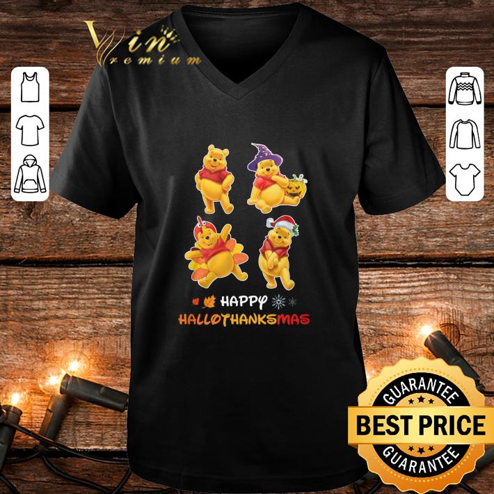 Funny Turkey Pooh Happy Hallothanksmas shirt 1 Funny Turkey Pooh Happy Hallothanksmas shirt