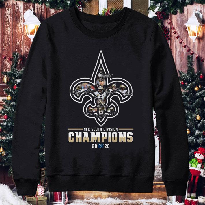 Logo New Orleans Saints Signed NFC South Division Champions 2020 shirt 1 Logo New Orleans Saints Signed NFC South Division Champions 2020 shirt