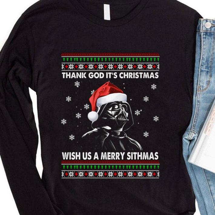 Premium Star Wars Darth Vader Wish Us A Merry Sithmas Ugly Christmas shirt