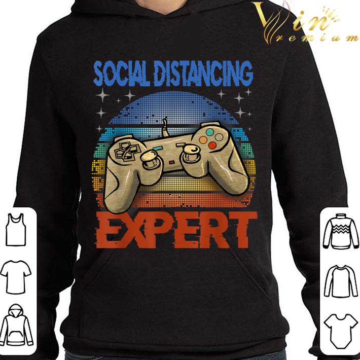 Official Social Distancing Expert Gaming Video Gamer shirt