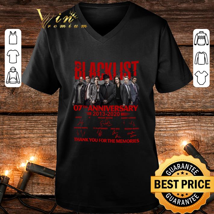 Premium Thank You The Blacklist 07th anniversary 2013-2020 Signatures shirt 1 Premium Thank You The Blacklist 07th anniversary 2013-2020 Signatures shirt