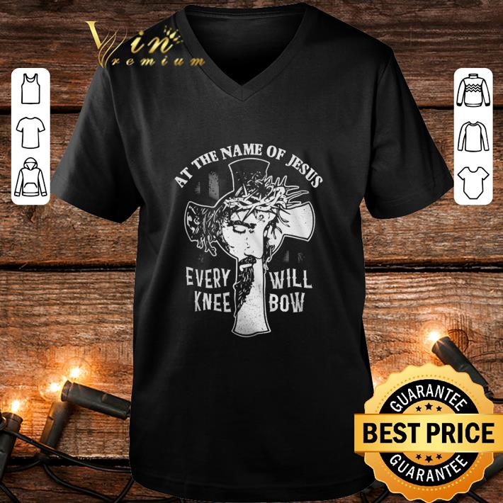 Official At The Name Of Jesus Every Will Knee Bow shirt 1 Official At The Name Of Jesus Every Will Knee Bow shirt