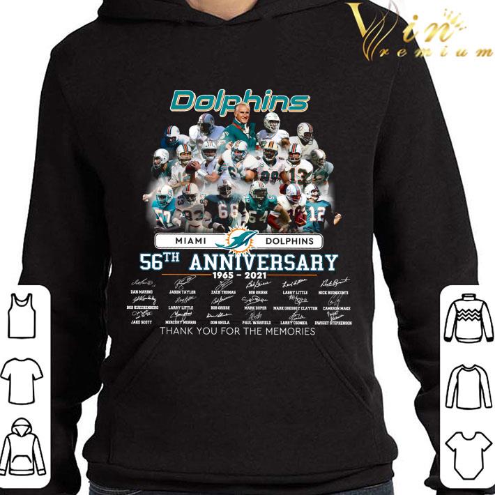 Coach Miami Dolphins 56th Anniversary 1965-2021 Signatures shirt