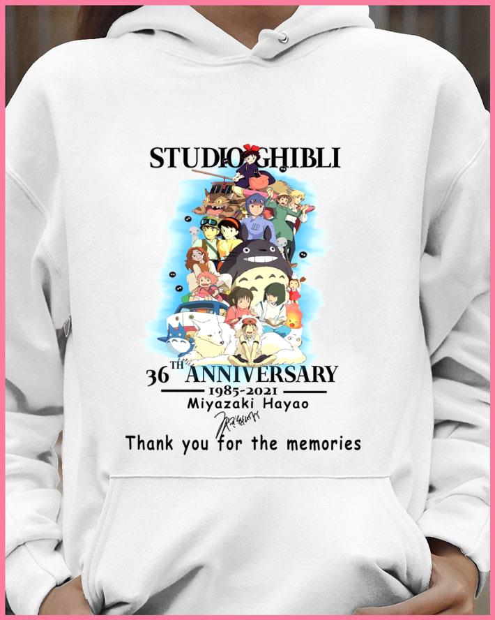 Official 36th Anniversary 1985-2021 Studio Ghibli Characters Miyazaki Hayao Signed shirt 1 Official 36th Anniversary 1985-2021 Studio Ghibli Characters Miyazaki Hayao Signed shirt