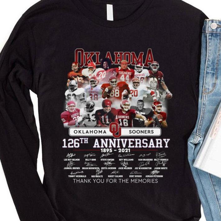 Premium Oklahoma Sooners 126th Anniversary 1895-2021 Signatures shirt
