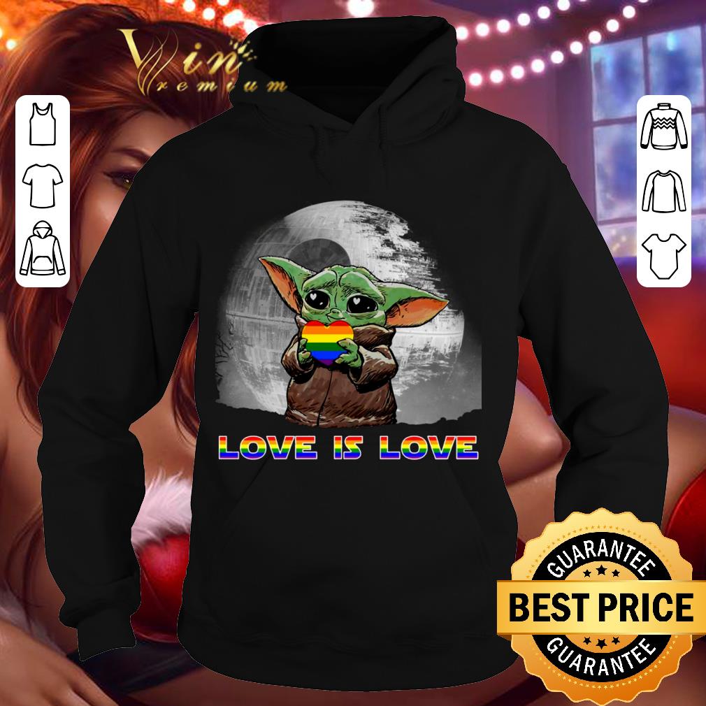 Awesome Star Wars Baby Yoda Love Is Love Death Star LGBT shirt