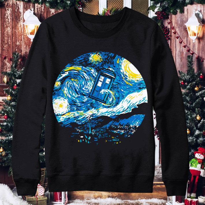Hot Starry Night Police Box Doctor Who shirt 1 Hot Starry Night Police Box Doctor Who shirt