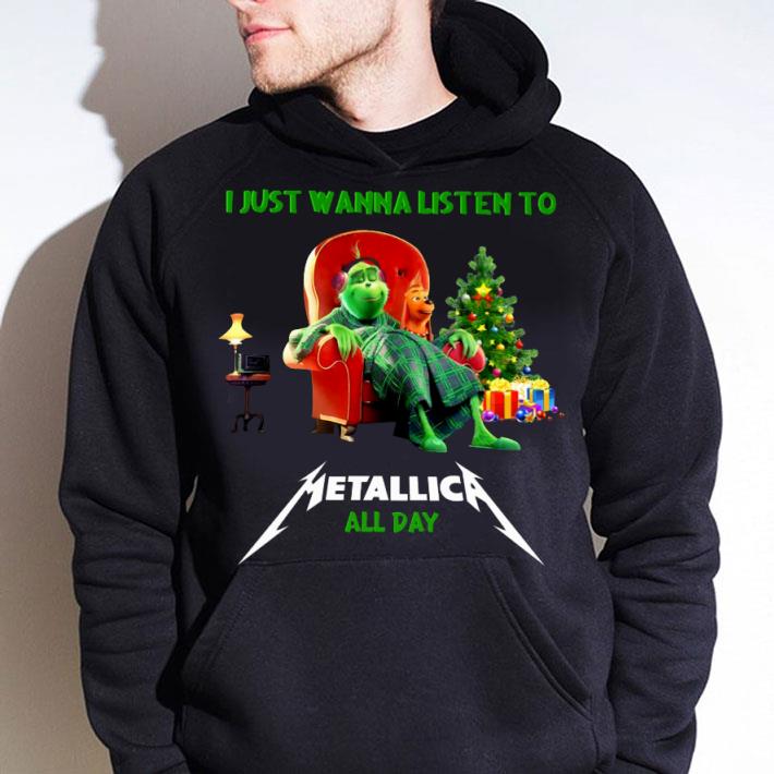 Original Grinch and Max I Just Wanna Listen To Metallica All Day shirt