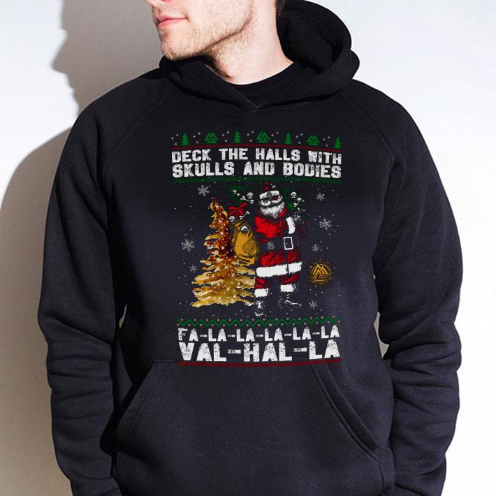 Awesome Santa Viking Deck The Halls With Skulls And Bodies Fa La La Val Hal La Ugly shirt 1 Awesome Santa Viking Deck The Halls With Skulls And Bodies Fa La La Val Hal La Ugly shirt