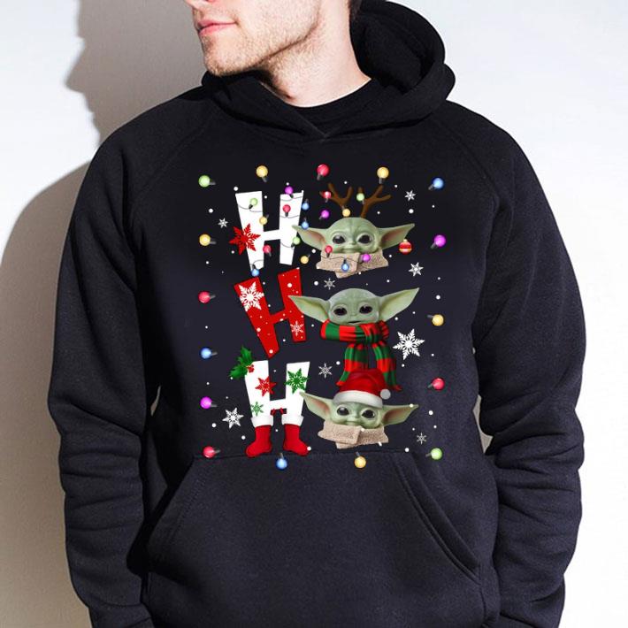 Premium Reindeer Santa Baby Yoda Ho Ho Ho Christmas shirt