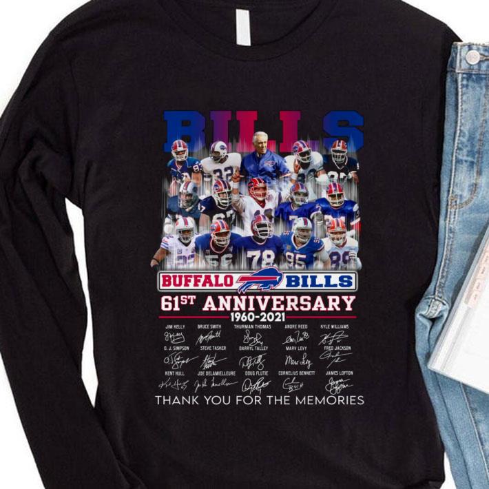 Best Buffalo Bills 61st anniversary 1960-2021 Signatures shirt 1 Best Buffalo Bills 61st anniversary 1960-2021 Signatures shirt