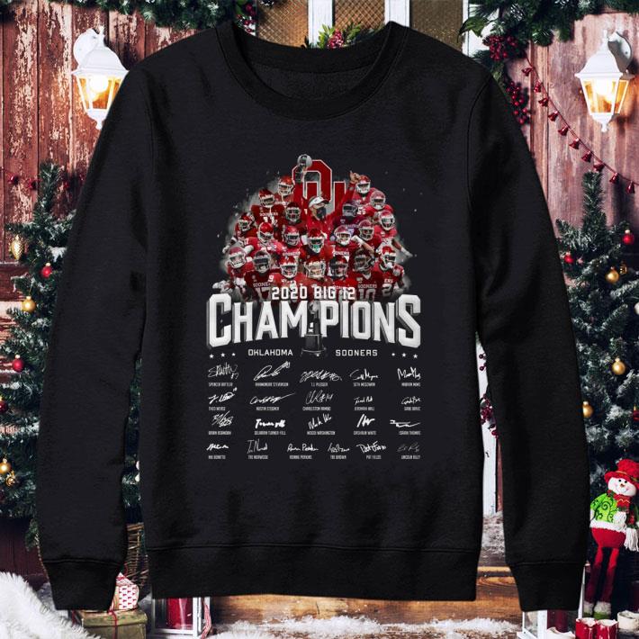 NFL 2020 Big 12 Champions Oklahoma Sooners Signatures shirt 1 NFL 2020 Big 12 Champions Oklahoma Sooners Signatures shirt