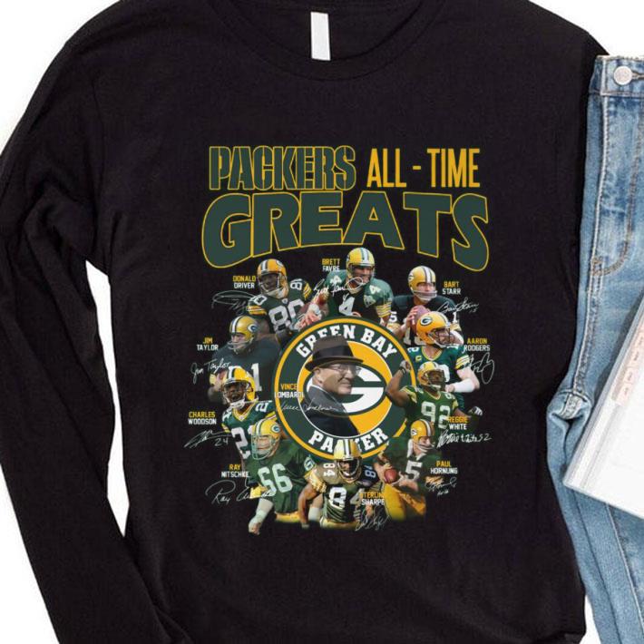 Best Coach Green Bay Packers All-time Greats Signatures shirt 1 Best Coach Green Bay Packers All-time Greats Signatures shirt