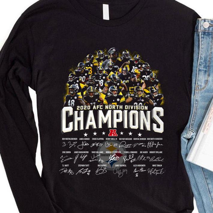 Premium Pittsburgh Steelers 2020 AFC North Division Champions Signatures shirt