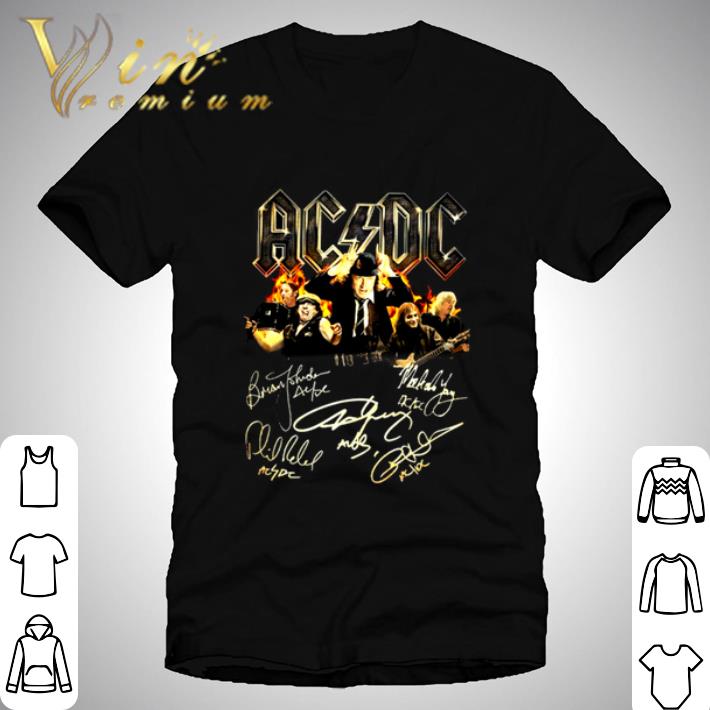 ACDC Band Member Signatures shirt 1