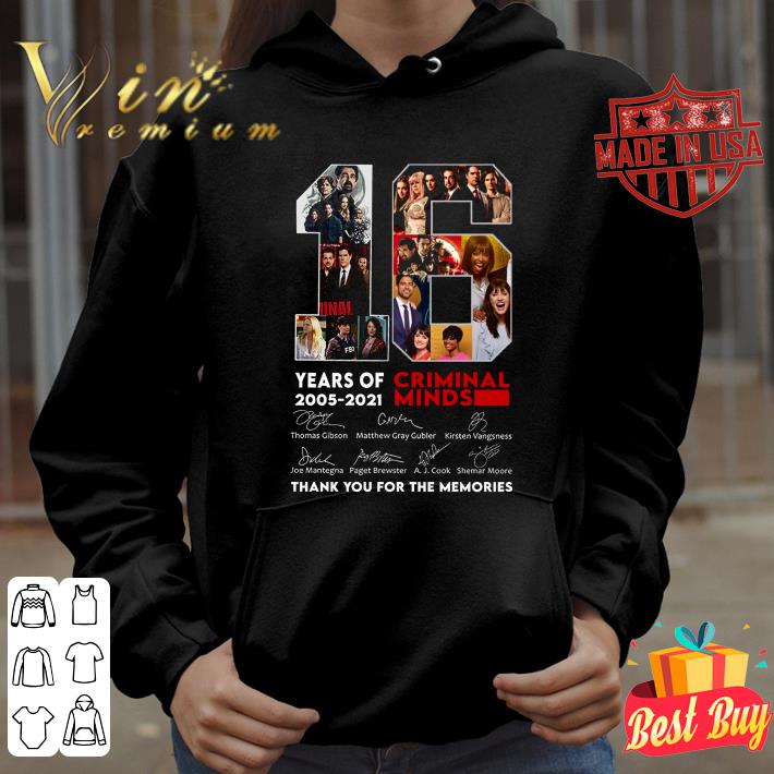 Funny Criminal Minds TV Series 16 Years Of 2005-2021 Signatures shirt 1 Criminal Minds TV Series 16 Years Of 2005-2021 Signatures shirt