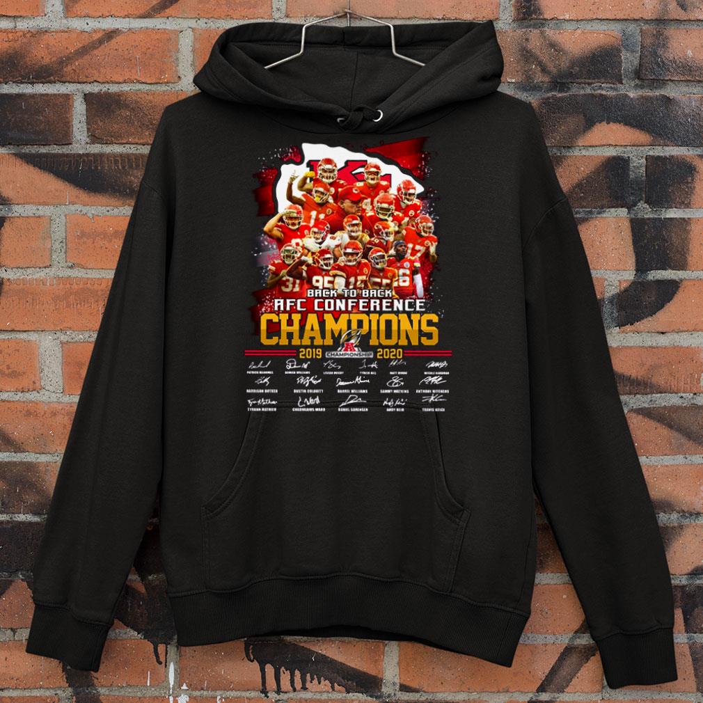 Original Team Kansas City Chiefs Back To Back AFC Champions 2019-2020 Signed shirt 1 Team Kansas City Chiefs Back To Back AFC Champions 2019-2020 Signed shirt