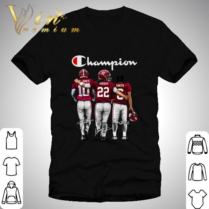 Logo Champion Alabama Crimson Tide Jones Harris Smith Signatures shirt 1