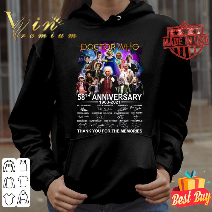 Awesome All character Doctor Who 58th Anniversary 1963-2021 Signatures shirt 1 All character Doctor Who 58th Anniversary 1963-2021 Signatures shirt