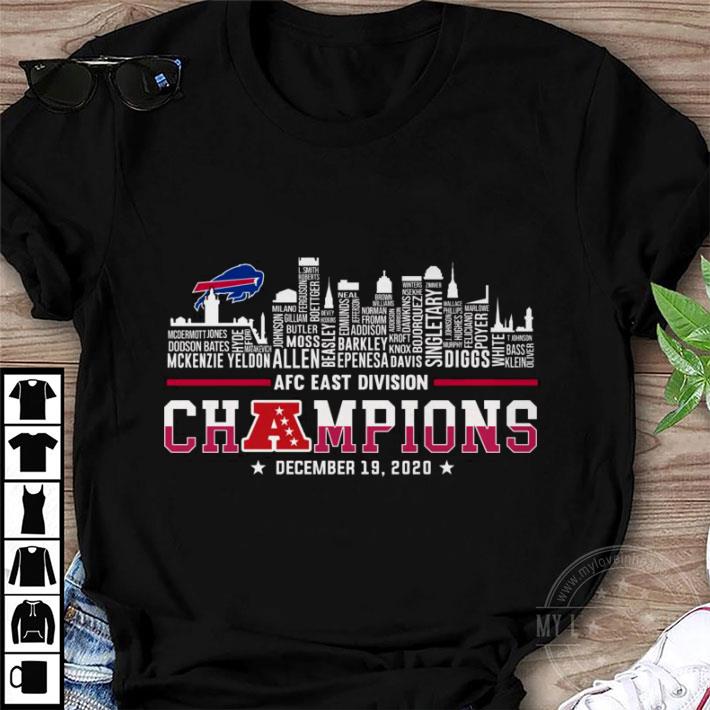 Awesome Buffalo Bills AFC East Division Champions 2020 Name Players shirt 2